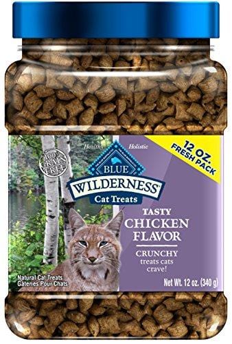 Blue Buffalo Wilderness Crunchy Cat Treats Grain Free Chicken 12Oz