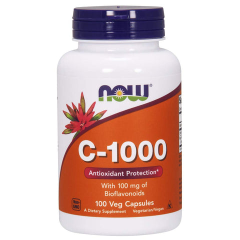 Now Supplements, Vitamin C-1,000 with 100 mg of Bioflavonoids, Antioxidant Protection*, 100 Veg Capsules