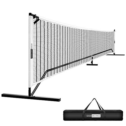 VIVOHOME Portable 22FT Picklenet Pickleball Net Set System with Metal Frame Stand and Strong PE Net with Carrying Bag for Kids Volleyball, Tennis, Pickleball, Soccer