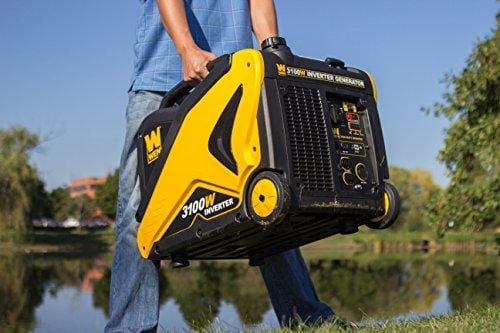 WEN 56310i CARB Compliant Inverter Generator with Built-in Wheels and Handle, 3100W