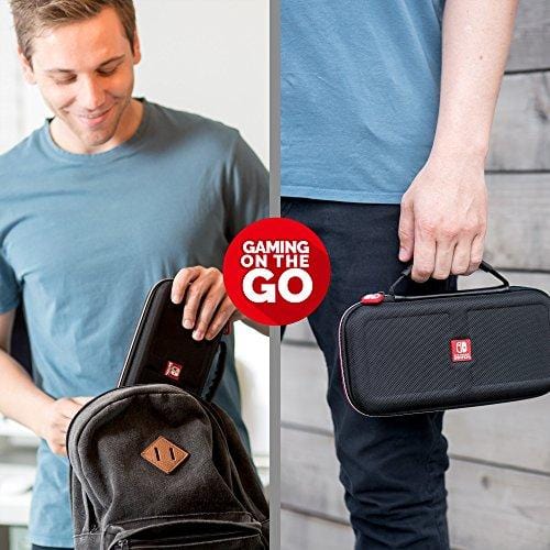 Nintendo Switch Carrying Case - Protective Deluxe Travel Case - Black Ballistic Nylon Exterior - Official Nintendo Licensed Product