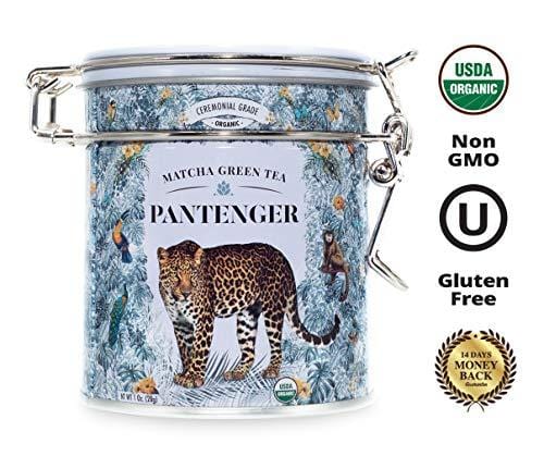 Japanese Matcha Green Tea Powder Ceremonial Grade (1 Oz). USDA Organic. First Harvest. High levels of Antioxidants and Amino Acids. Pantenger by Leopard Matcha
