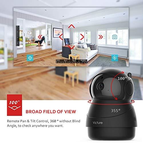 Victure 1080P FHD Pet Camera with WiFi IP Camera Indoor Wireless Security Camera Motion Detection Night Vision Home Surveillance Baby Elder Monitor with 2 Way Audio iOS/Android