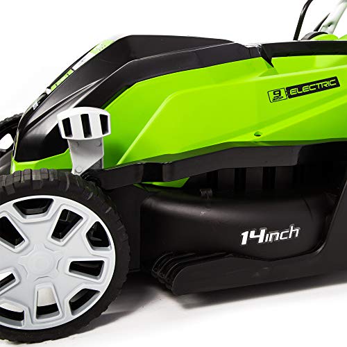 Greenworks 14-Inch 9 Amp Corded Electric Lawn Mower MO09B01