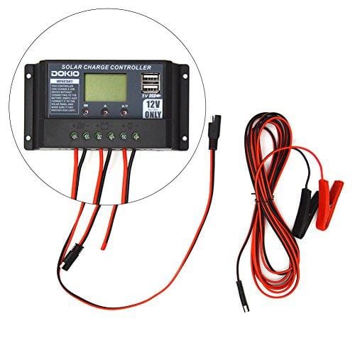 DOKIO Foldable Solar Panel 200 Watts 12 Volts Monocrystalline with Inverter Charge Controller