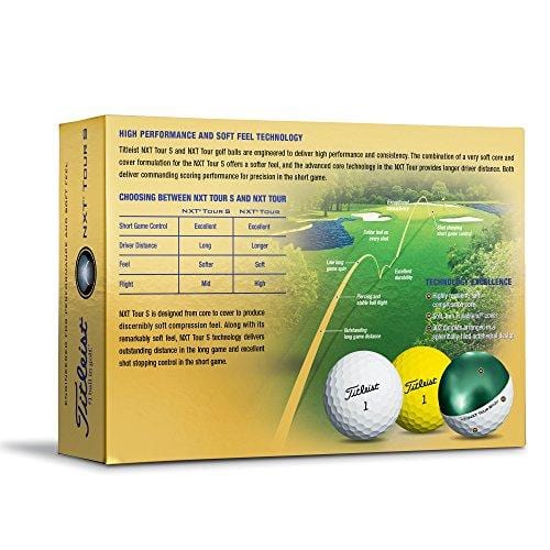 Titleist NXT Tour S Prior Generation Golf Balls, Yellow (One Dozen)