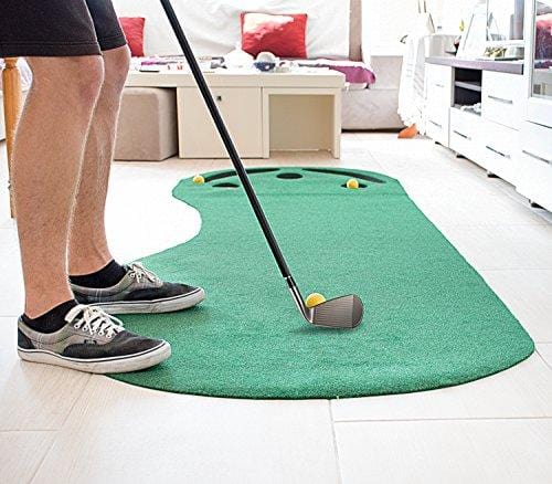 Golf Putting Green Grassroots Mat - 9ft by 3ft – Includes Free 3 Yellow Golf Balls - Ideal for Outdoor & Indoor – for Practicing, Training – Thicker and Wider Surface – For All Ages! [product _type] Abco Tech - Ultra Pickleball - The Pickleball Paddle MegaStore