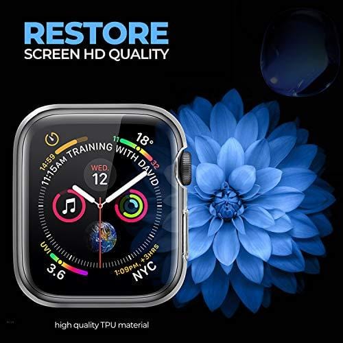MIZOO Case for Apple Watch Screen Protector, 38mm All Around Soft TPU HD Clear Touch Screen Protector Bumper Cover [2 Pack] Ultra-Thin Case for Series 3/2/1 38mm