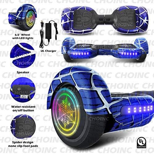 CHO Spider Wheels Series Hoverboard UL2272 Certified Hover Board with 6.5 inch Wheels Electric Scooter Smart Self Balancing Wheels (Blue)