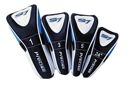 18 Piece Men's Complete Golf Club Package Set With Titanium Driver, #3 & #5 Fairway Woods, #4 Hybrid, 5-SW Irons, Putter, Stand Bag, 4 H/C's (Blue, Tall Size +1") [product _type] PreciseGolf Co. - Ultra Pickleball - The Pickleball Paddle MegaStore