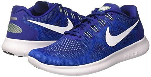 Nike Men's Free RN 2017 Running Shoe Deep Royal Blue/White/Soar/Ghost Green Size 8.5 M US