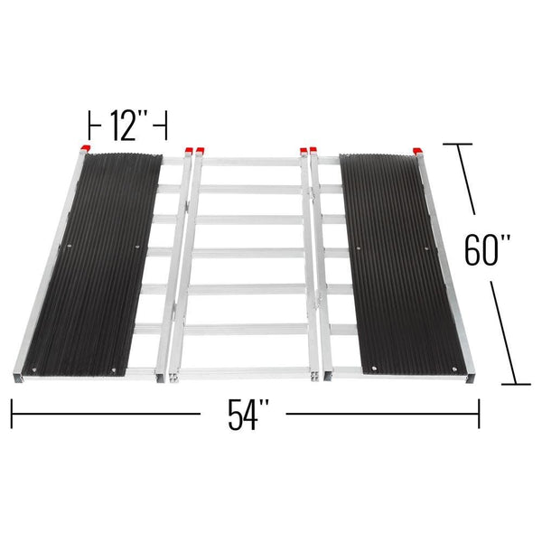 Rage Powersports 60" x 54" Snowmobile Loading Ramp with Center Extension Track