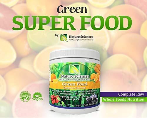 Raw Green Powder Superfood - 1g Natural Sugar Per Serving, 30 Day Supply - Antioxidant Supplement, Digestive Enzymes, Prebiotics & Probiotics, Fiber, Spirulina Powder - Greens Supplement Powder