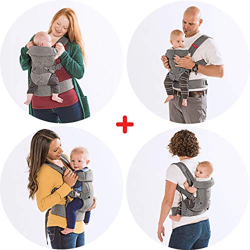 You+Me 4-in-1 Ergonomic Baby Carrier, 8 - 32 lbs (Grey Mesh)