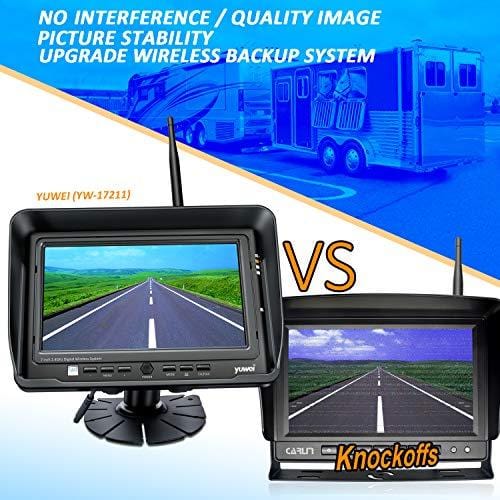 Digital Wireless Backup Camera System Kit, IP69K Waterproof Wireless Rear View Camera + 7'' LCD Wireless Reversing Monitor for Trailer, RV, Bus, Trucks, Horse-trailer, School Bus, Farm Machine,etc