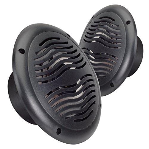 Magnadyne WR65B Waterproof 6 1/2 INCH 2-Way Speakers with Integrated Grill/Frame (Sold as a Pair in Black)