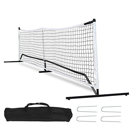 F2C Portable Universal Recreational 22FT Pickleball Net Soccer Tennis Net Game Set System W/Metal Frame Stand and A Carrying Bag, Family Sport Games