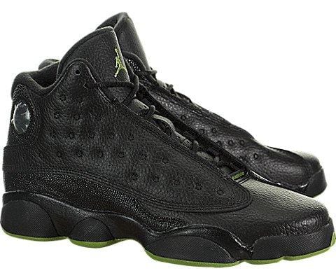 Air Jordan 13 Retro Big Kids' Basketball Shoes Black/Altitude Green 414574-042 (5.5 M US)