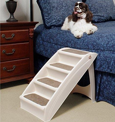 PetSafe Solvit PupSTEP Plus Pet Stairs, Foldable Steps for Dogs and Cats, Best for Small to Medium Pets