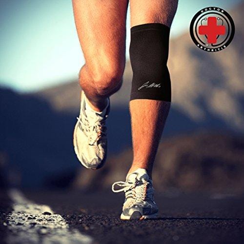 Doctor Developed Copper Knee Brace & Knee Compression Sleeve and Doctor Written Handbook — Guaranteed Relief for Arthritis, Tendonitis, Injury Recovery, Knee Support, Running & Weightlifting (S)