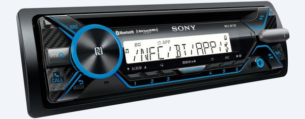 Sony MEX-M71BT Bluetooth Marine Receiver with Two Pairs of XS-MP1611 White 6.5" Speakers and Sirius XM Tuner Bundle