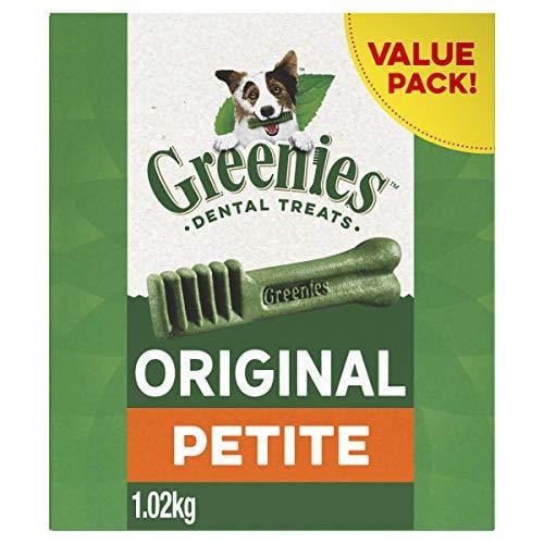 GREENIES Original Petite Natural Dental Dog Treats, 36 oz. Pack (60 Treats)