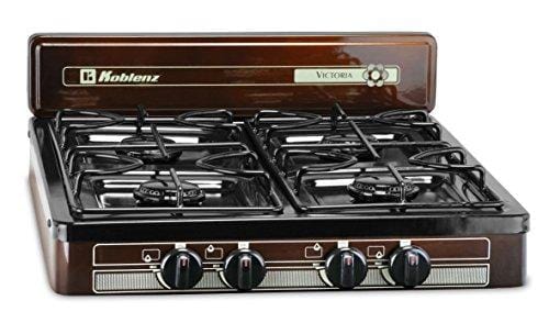 Koblenz PFK-400 Victoria 4-Burner Gas Stove, Bronze, 18" x 24"