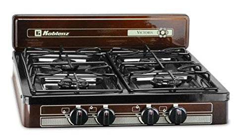 Koblenz PFK-400 Victoria 4-Burner Gas Stove, Bronze, 18" x 24"