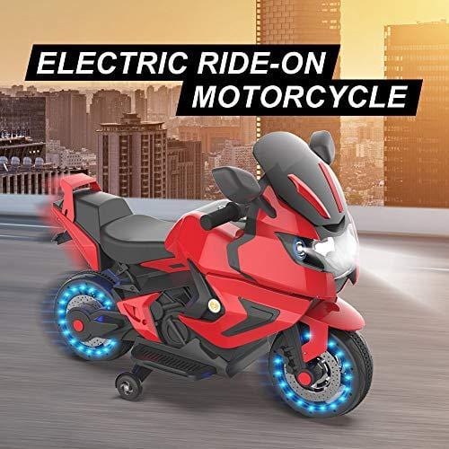 HOVERHEART Kids Electric Power Motorcycle 6V Ride On Bike (Red)