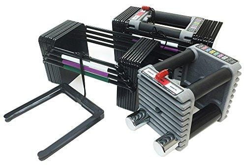 PowerBlock Elite Set Dumbell, 50-Pound (pair), Black - EL-50Plates1-4