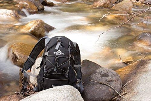 TETON Sports Oasis 1100 Hydration Pack | Free 2-Liter Hydration Bladder | Backpack design great for Hiking, Running, Cycling, and Climbing | Black