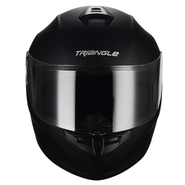 Triangle Matte Black Full Face Lightweight, Aerodynamic, Comfortable Street Bike Motorcycle Helmet Unisex Adult DOT Approved (Large, Matte Black) ...