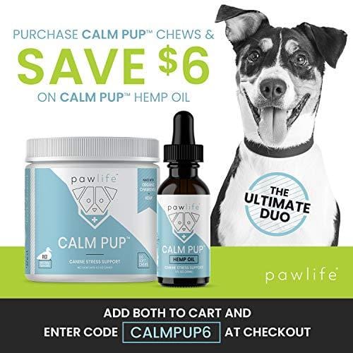 pawlife Calming Treats for Dogs - Hemp Oil Infused Soft Chews for Dog Anxiety Support- 120 Dog Calming Treats (Bacon)