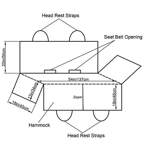 URPOWER Dog Seat Cover Car Seat Cover for Pets 100%Waterproof Pet Seat Cover Hammock 600D Heavy Duty Scratch Proof Nonslip Durable Soft Pet Back Seat Covers for Cars Trucks and SUVs