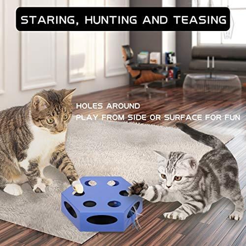 WingPet Interactive Electronic Cat Toy with Random Rotating Feather, Kitten Automatic Teaser Play Toy, Stimulate Hunting Instincts and Sense (Battery Included)