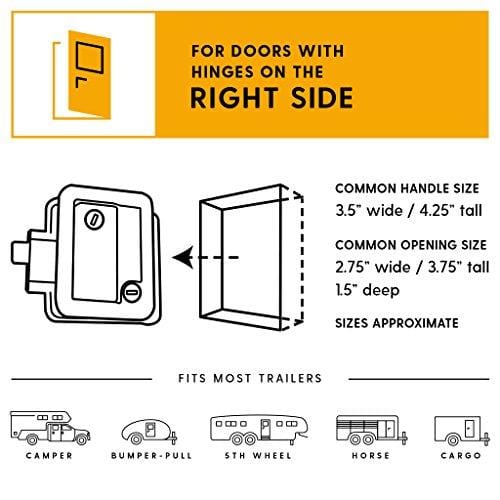 RVLock Key Fob and RH Compact Keyless Entry Keypad, RV/5th Wheel Lock Accessories