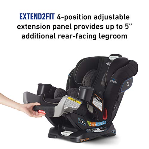 Graco Extend2Fit 3 in 1 Car Seat | Ride Rear Facing Longer with Extend2Fit, featuring TrueShield Side Impact Technology, Ion