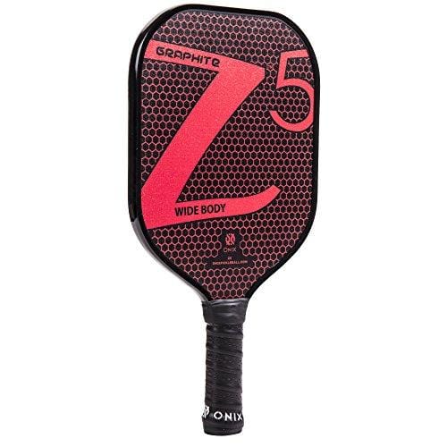 ONIX Graphite Z5 Pickleball Paddle (Graphite Carbon Fiber Face with Rough Texture Surface, Cushion Comfort Grip and Nomex Honeycomb Core for Touch, Control, and Power)