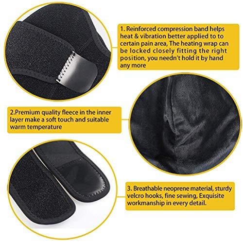 CREATRILL Massaging Heated Shoulder Wrap Brace, Shoulder Heat Therapy Wrap Heating Pad for Muscle Pain Relief, Frozen Shoulder, Bursitis, Tendonitis, Rotator Cuff