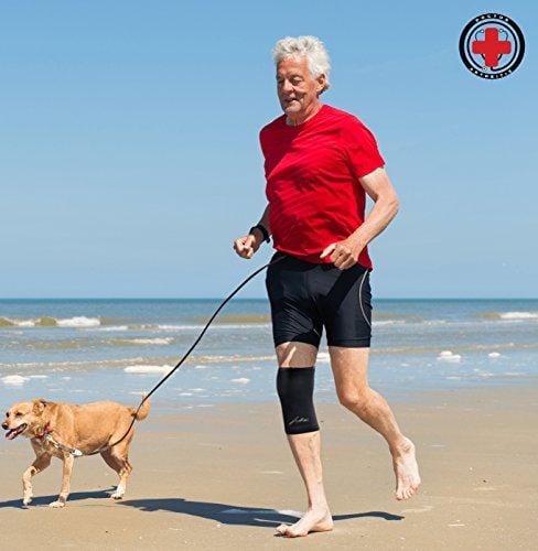 Doctor Developed Copper Knee Brace & Knee Compression Sleeve and Doctor Written Handbook — Guaranteed Relief for Arthritis, Tendonitis, Injury Recovery, Knee Support, Running & Weightlifting (S)