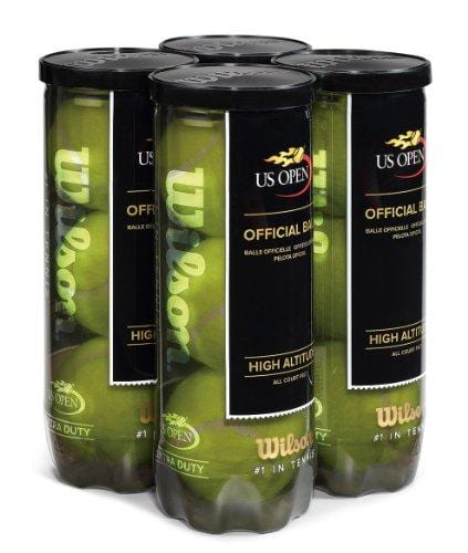 Wilson US Open High Altitude Tennis Ball (4-Pack), Yellow