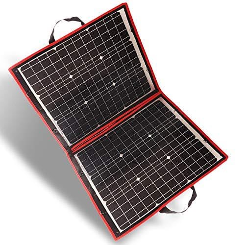 DOKIO 80 Watts 12 Volts Monocrystalline Foldable Solar Panel with Inverter Charge Controller