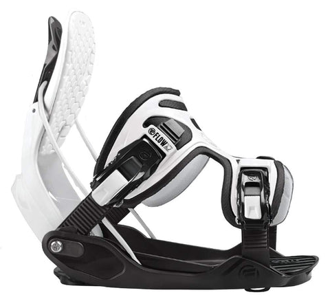 Flow 2020 Alpha White Stormtrooper Snowboard Bindings - X-Large - Upgraded
