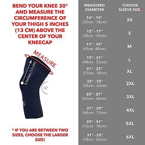 Copper Knee Sleeve - Light Support for Recovery, Arthritis, Running, Joint Pain Relief, Stiff Muscles, Injury - Thin Knee Brace, Non Slip LITE Compression Fit for Women, Men, Kids & Plus Sizes (6XL)