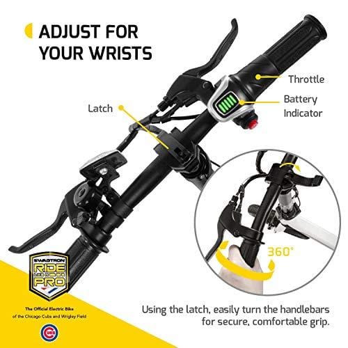 SWAGTRON Swagcycle EB5 Lightweight & Aluminum Folding Ebike with Pedals, Black, 58cm/Medium