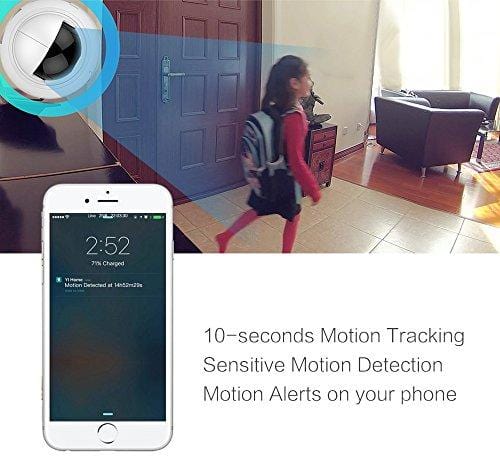 YI Dome Camera Pan/Tilt/Zoom Wireless IP Indoor Security Surveillance System 720p HD Night Vision, Motion Tracker, Auto-Cruise, Remote Monitor with iOS