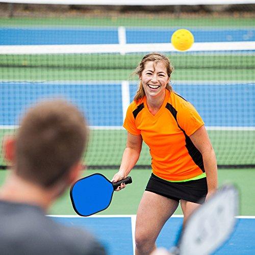 Crown Sporting Goods Pickleball Balls, Standard Size (40 Hole Pattern) - Outdoor Game, Practice, Training Polymer Balls, Goldenrod Yellow (3-Pack)