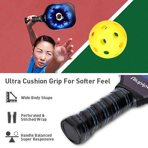 Pickleball Paddle, USAPA Approved, 2 Graphite Pickleball Paddles Lightweight 8oz Pickleball Rackets Honeycomb Composite Core, Edge Guard Ultra Cushion 4.5In Grip Pickleball Racquet with 2Cover [product _type] niupipo - Ultra Pickleball - The Pickleball Paddle MegaStore