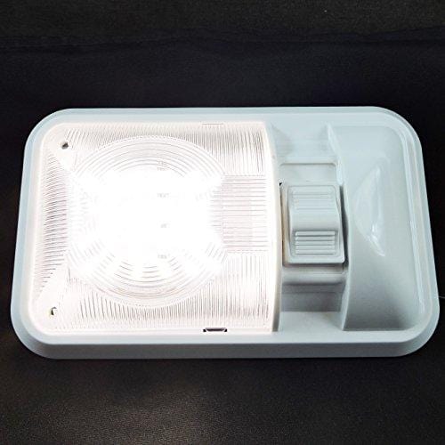 Leisure LED 2 Pack 12V Led RV Ceiling Dome Light RV Interior Lighting for Trailer Camper with Switch, Single Dome 280LM