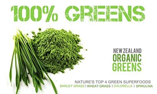 Antler Farms - 100% Pure New Zealand Organic Greens Superfood Powder, 50 Servings, 200g - Wheat Grass, Barley Grass, Chlorella, Spirulina - Vegan, Gluten Free, NO Pesticides, NO Chemicals, NO GMOs